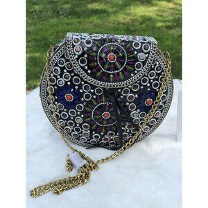 Lulu Round Crystal Crossbody Bag Glance Multicolor